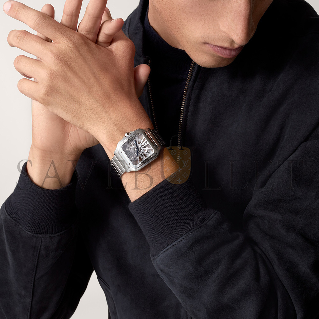 CARTIER SANTOS DE SKELETON 28MM WATCH WHSA0015